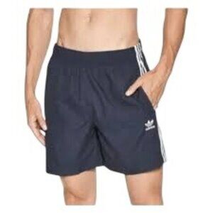 Adidas Men's Adicolor 3 Stripes Swim Shorts Navy Blue Size S NEW WITH TAGS!